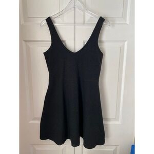 Beyond Yoga Spacedye Movement Dress Darkest Night M Gray Athletic V Neck Sporty